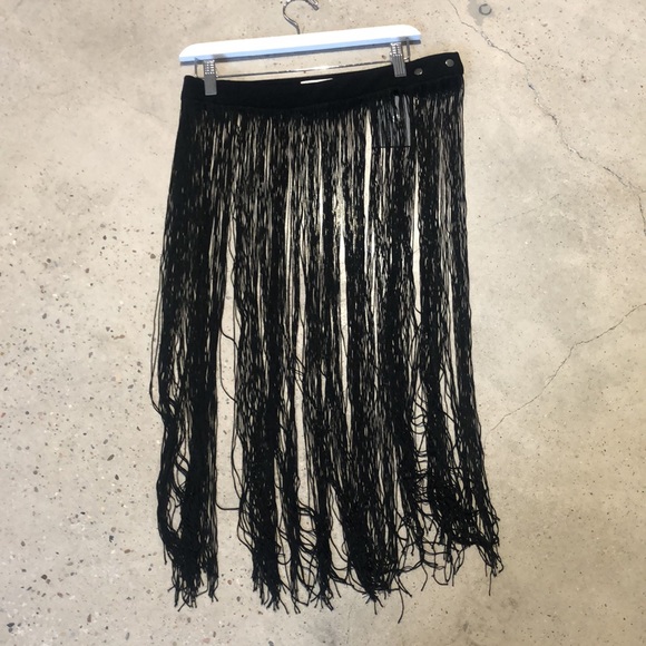 Nomia FW/14 Black Fringe Snap-Closure Belt - Picture 2 of 9